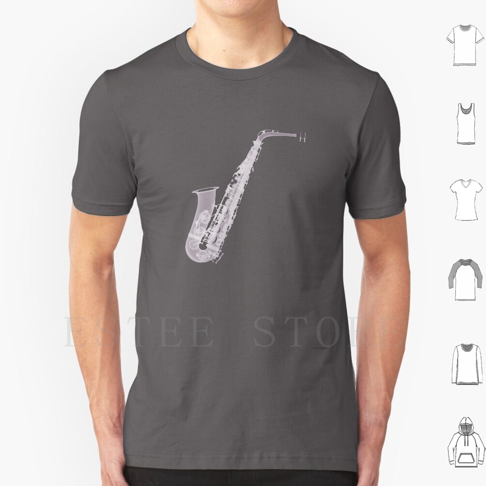 Musical Instrument Images - Saxophone-X-Ray T Shirt DIY Big Size