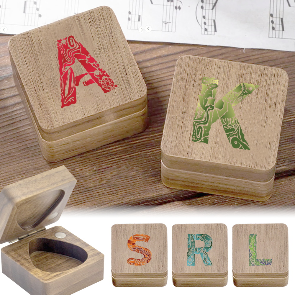 Musical Instrument Images - 1pc Wooden Ukulele Pick Storage Box