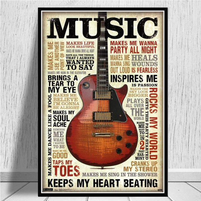 Musical Instrument Images - Canvas Prints Pictures Wall Art Guitars
