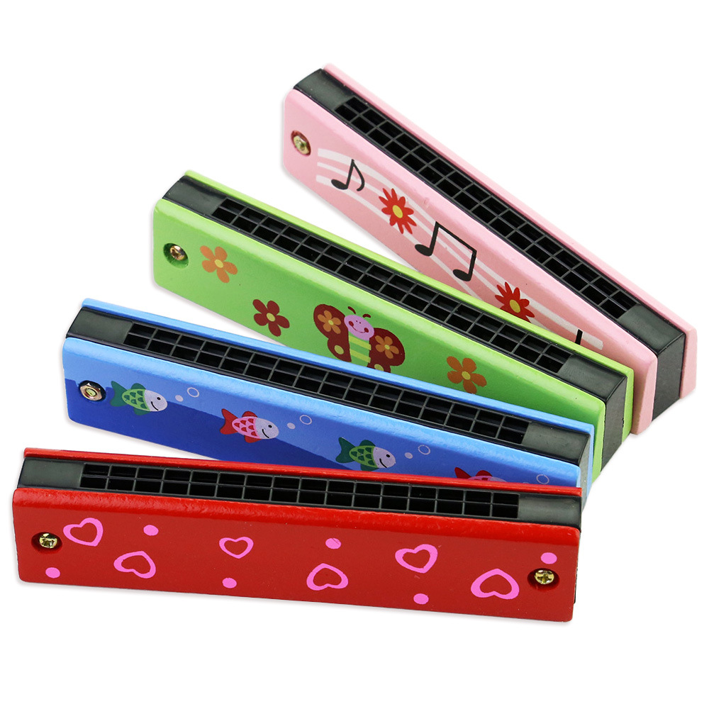 Children's Harmonica, Wooden M - Musical Instrument That You Blow Into ulasan dan harga