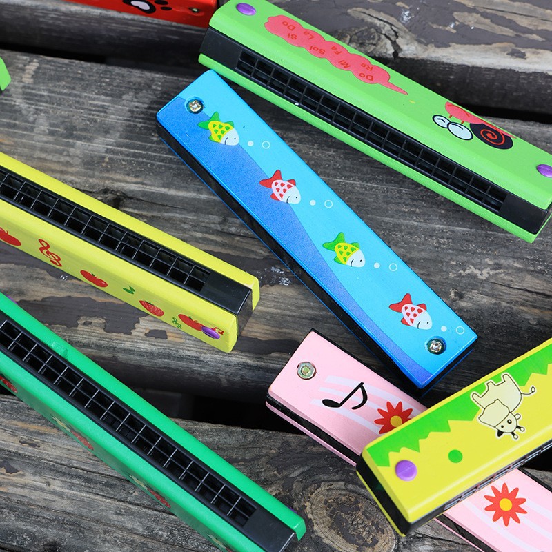 Children's Harmonica, Wooden M - Musical Instrument That You Blow Into ulasan dan harga