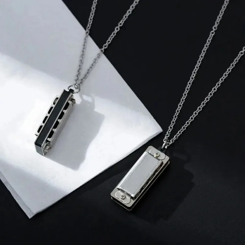 Mini Harmonica Necklace Men an - Musical Instrument That You Blow Into ulasan dan harga
