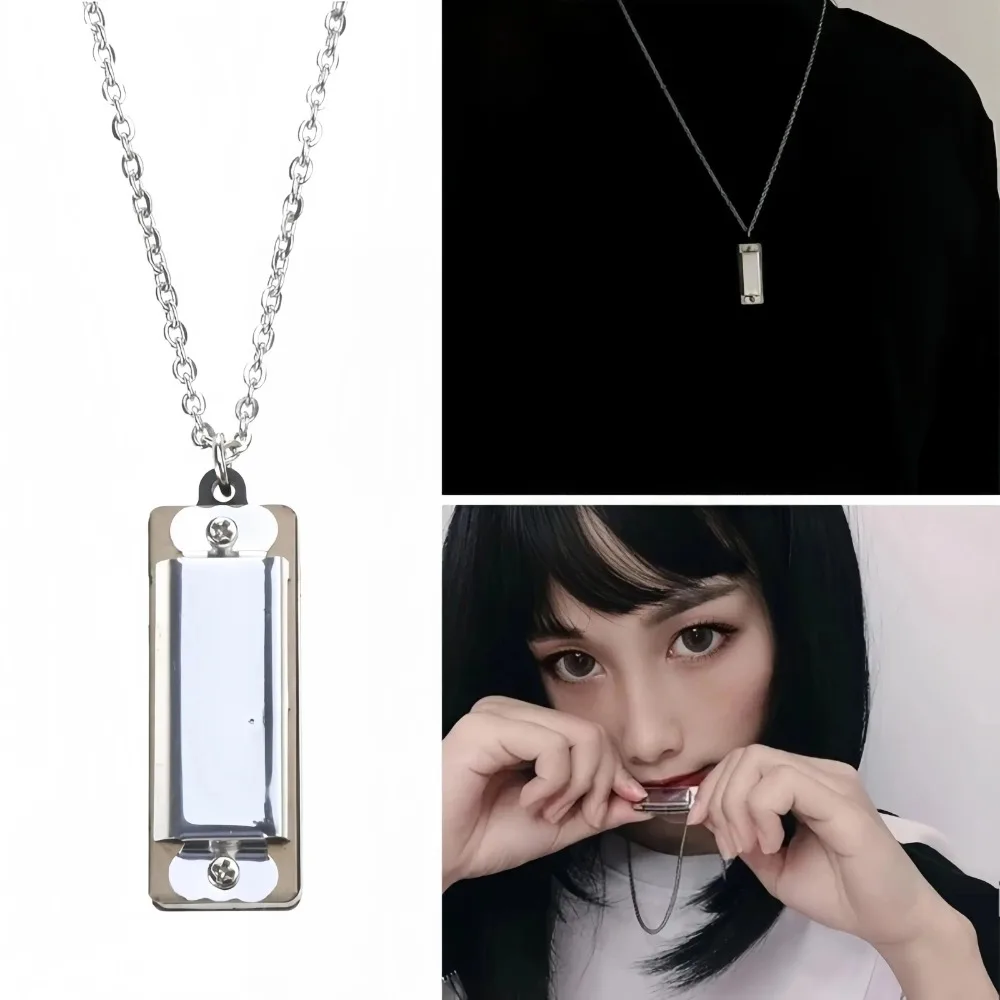 Mini Harmonica Necklace Men an - Musical Instrument That You Blow Into ulasan dan harga