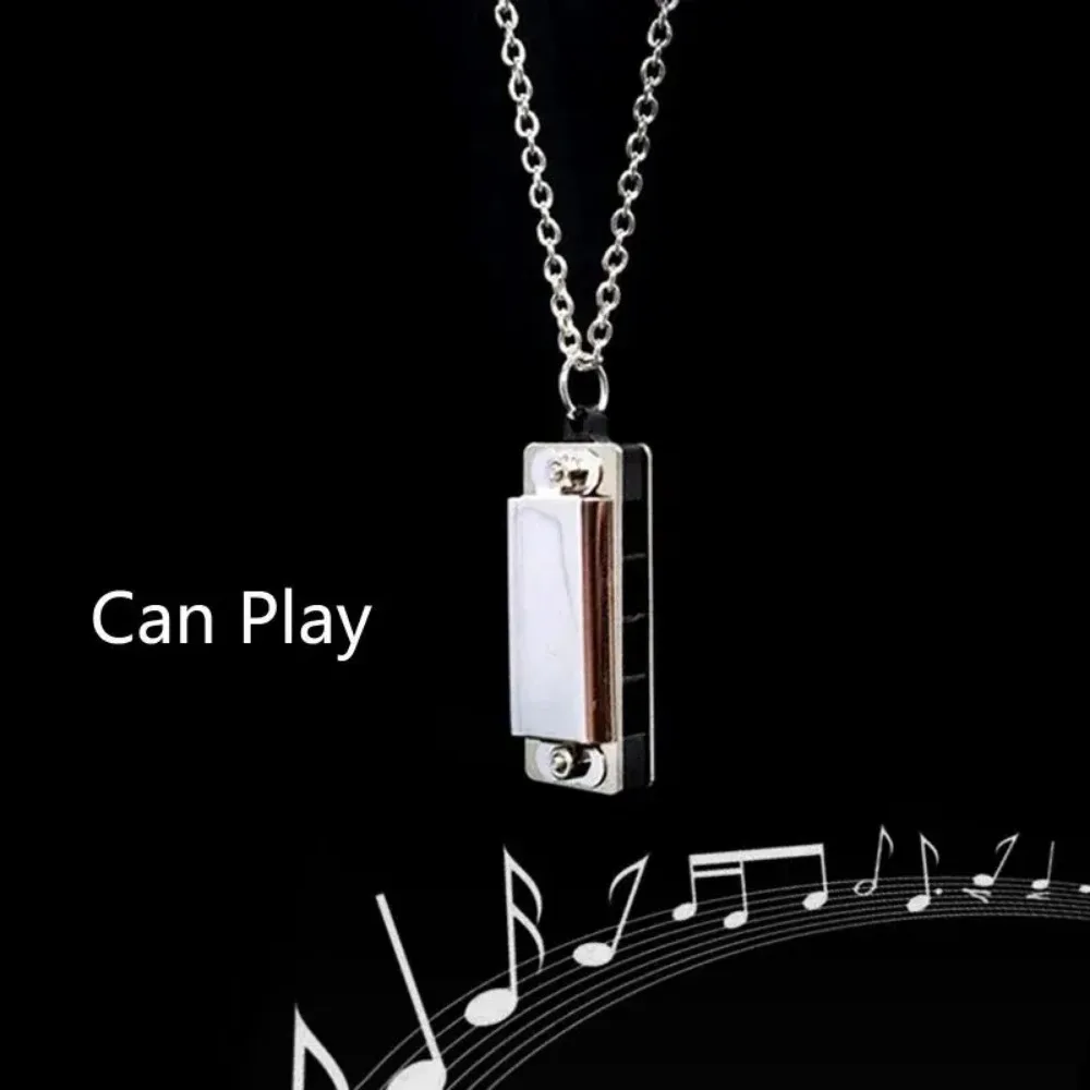 Mini Harmonica Necklace Men an - Musical Instrument That You Blow Into ulasan dan harga