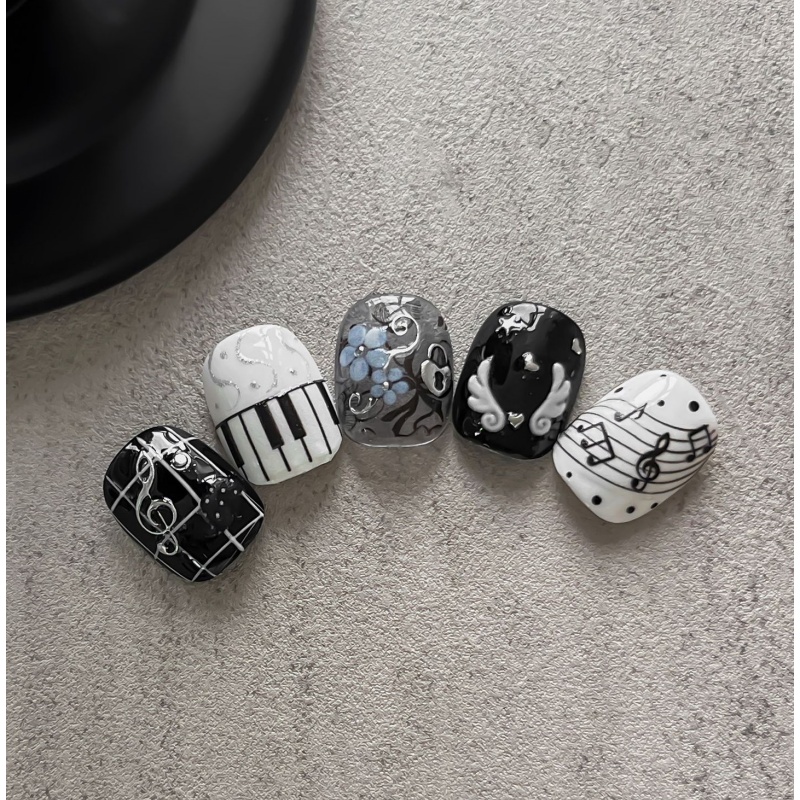 Black White Piano Note Nail St - Musical Instrument Images ulasan dan harga