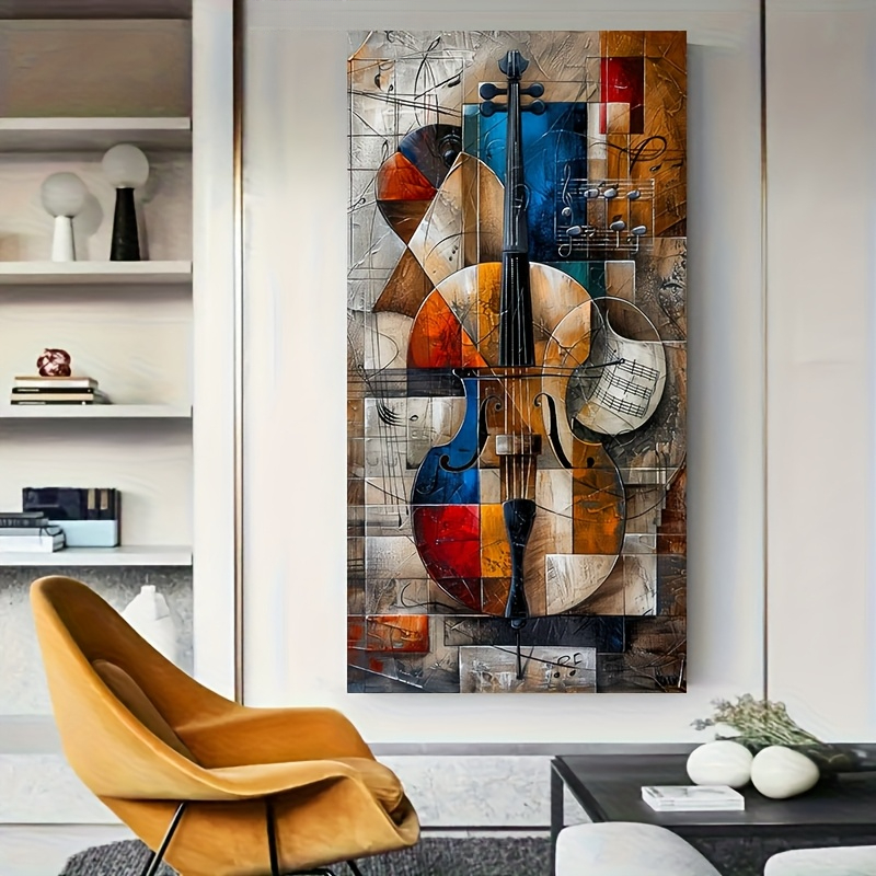 Modern Abstract Cello Poster P - Musical Instrument Images ulasan dan harga